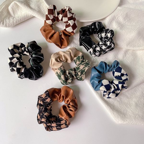 houndstooth leather scrunchies pu solid hair ties rubber bands women korean elastic ponytail holder hair accessories, Slivery;white
houndstooth leather scrunchies pu solid hair ties rubber bands women korean elastic ponytail holder hair accessories, Slivery;white
