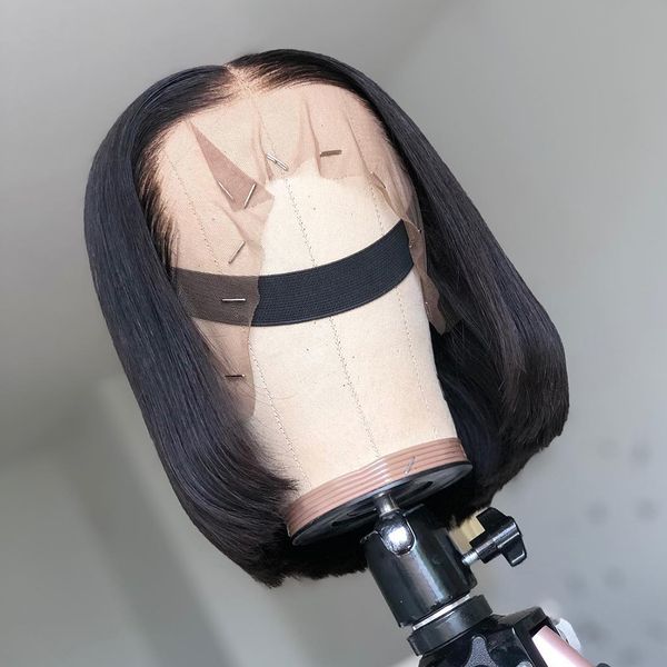 13x4 short lace front human hair wigs 6- 16 inch brazilian straight bob wig pre plucked hairline with baby hair, Black
13x4 short lace front human hair wigs 6- 16 inch brazilian straight bob wig pre plucked hairline with baby hair, Black
