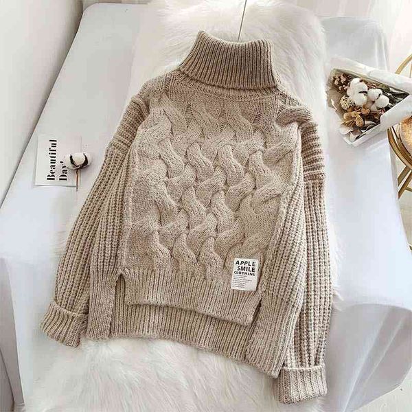 women's sweaters gola alta camisola de inverno feminino solto oversized cor sólida grosso mulher suéteres moda harajuku gola pullovers, White;black
women's sweaters gola alta camisola de inverno feminino solto oversized cor sólida grosso mulher suéteres moda harajuku gola pullovers, White;black