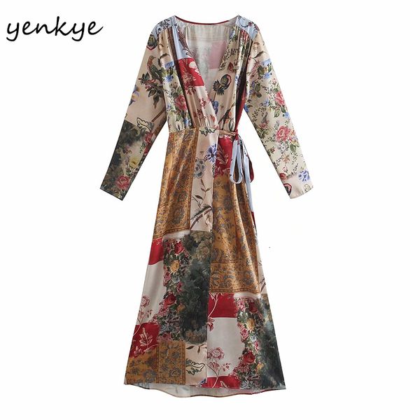 2021 new spring women vintage patchwork floral print female cross v neck a-line casual wrap long plus size vestido 9drn, Black;gray
2021 new spring women vintage patchwork floral print female cross v neck a-line casual wrap long plus size vestido 9drn, Black;gray