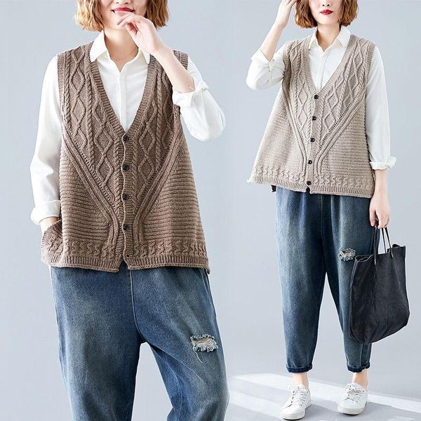 women's vests loose large size autumn knitted sweater vest v-neck solid color sleeveless cardigan waistcoat casual shirt jacket r494, Black;white
women's vests loose large size autumn knitted sweater vest v-neck solid color sleeveless cardigan waistcoat casual shirt jacket r494, Black;white