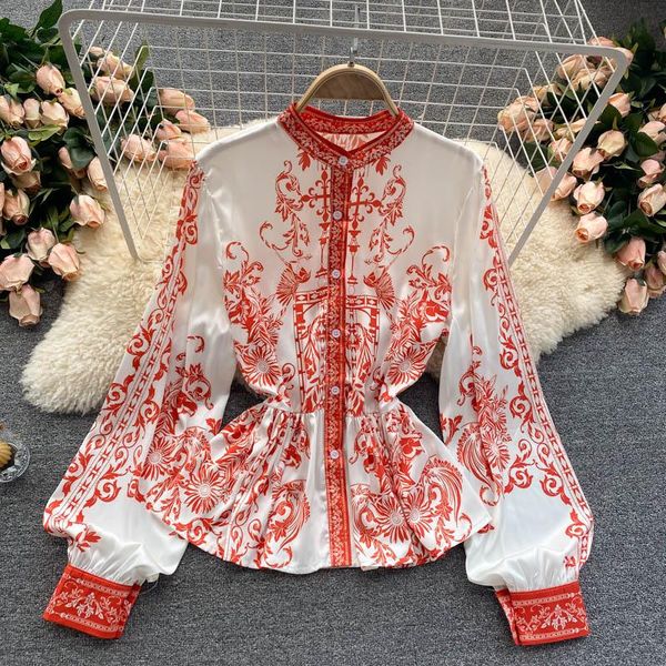 women's blouses & shirts women autumn vintage blouse shirt lantern long sleeve o neck female elegant ruffle flower printed chic oversi, White
women's blouses & shirts women autumn vintage blouse shirt lantern long sleeve o neck female elegant ruffle flower printed chic oversi, White