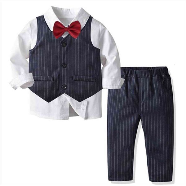 infant boy formal clothes sets childrens gentleman suit long sleeve shirt with bowtie waistcoat trousers baby tuxedo, Black
infant boy formal clothes sets childrens gentleman suit long sleeve shirt with bowtie waistcoat trousers baby tuxedo, Black