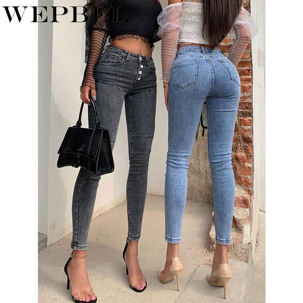 wepbel women high waist stretchy jeans ladies slim fit pencil pants vintage long trousers female denim pants, Blue 
wepbel women high waist stretchy jeans ladies slim fit pencil pants vintage long trousers female denim pants, Blue