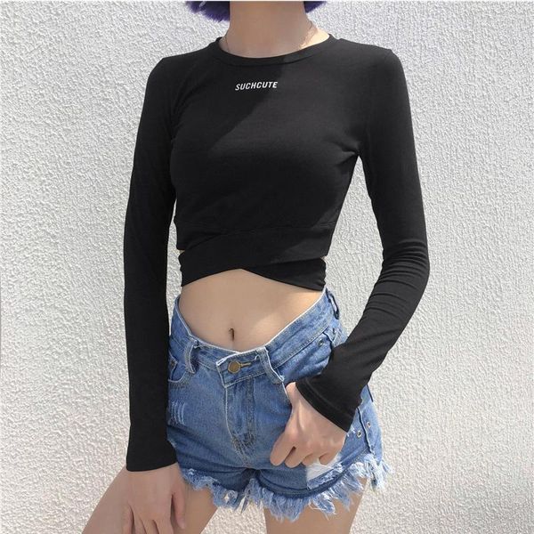 women's fashion in 2021 bottoming shirt cotton t-shirt hem cross slimming short t-shirt female navel-exposed black, White
women's fashion in 2021 bottoming shirt cotton t-shirt hem cross slimming short t-shirt female navel-exposed black, White