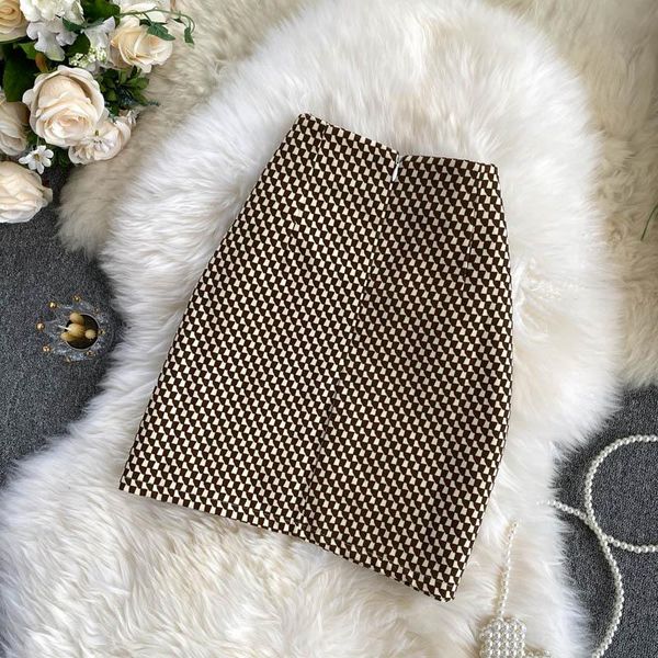 skirts women's autumn korean-style elegant all-match lining high waist slim a-line skirt short faldas female 481, Black
skirts women's autumn korean-style elegant all-match lining high waist slim a-line skirt short faldas female 481, Black