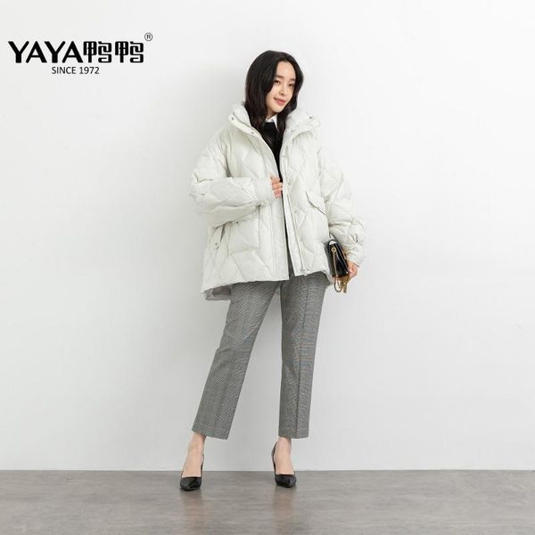 women's down & parkas yaya 2021 winter short 90% puffer duck jacketthick stand collar casual zipper button outerwear over padded coat, Black
women's down & parkas yaya 2021 winter short 90% puffer duck jacketthick stand collar casual zipper button outerwear over padded coat, Black