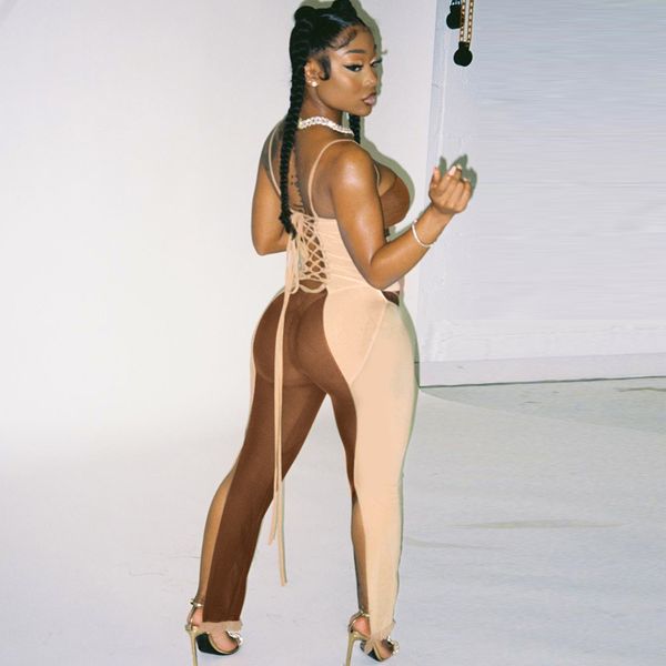 2020 sleeveless cut out patchwork backless bandage jumpsuit autumn winter women fashion streetwear outfits romper, Black;white
2020 sleeveless cut out patchwork backless bandage jumpsuit autumn winter women fashion streetwear outfits romper, Black;white