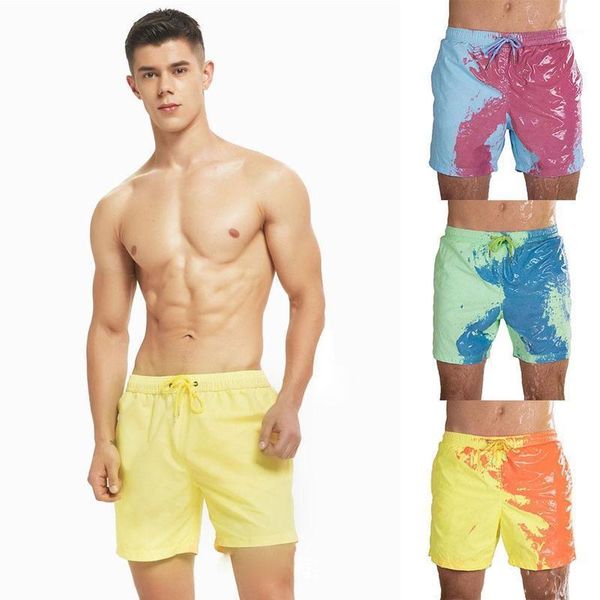 men summer beach color changing shorts pants boxeres wet change swimming pool party 2021 fashion accessory men's, White;black
men summer beach color changing shorts pants boxeres wet change swimming pool party 2021 fashion accessory men's, White;black