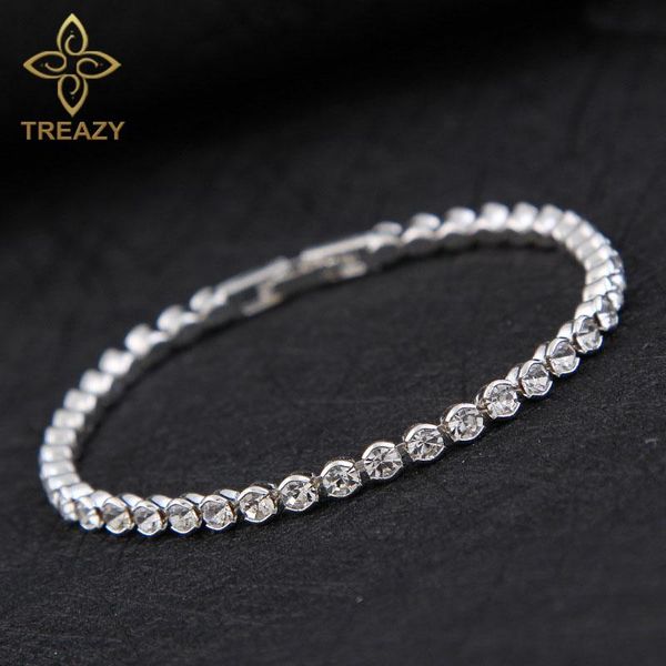 link, chain treazy fashion gold/silver color bracelets & bangles for women shiny austria crystal bridal bracelet wedding party accessories, Black
link, chain treazy fashion gold/silver color bracelets & bangles for women shiny austria crystal bridal bracelet wedding party accessories, Black