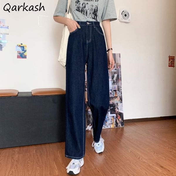 women's jeans solid women straight slender simple all-match teenagers females trousers fashionable soft mopping leisure, Blue
women's jeans solid women straight slender simple all-match teenagers females trousers fashionable soft mopping leisure, Blue
