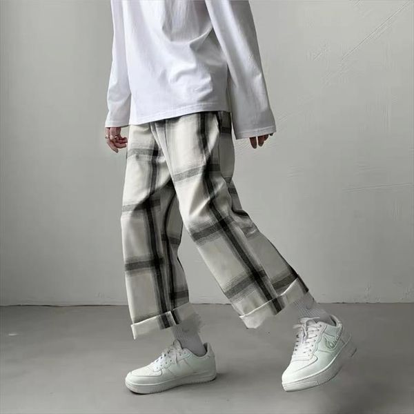 houzhou plaid summer vintage women capris harajuku straight wide leg japanese trousers loose korean fashion oversize womens, Black;white
houzhou plaid summer vintage women capris harajuku straight wide leg japanese trousers loose korean fashion oversize womens, Black;white