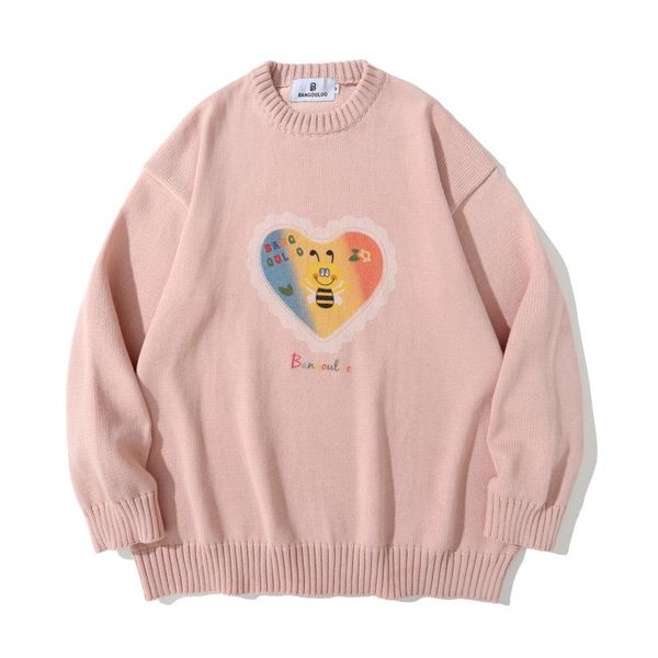 men's sweaters gtdom 2021 autumn winter loose casual couple sweater cotton vintage korean style cartoon love o-neck long sleeve pullove, White;black
men's sweaters gtdom 2021 autumn winter loose casual couple sweater cotton vintage korean style cartoon love o-neck long sleeve pullove, White;black