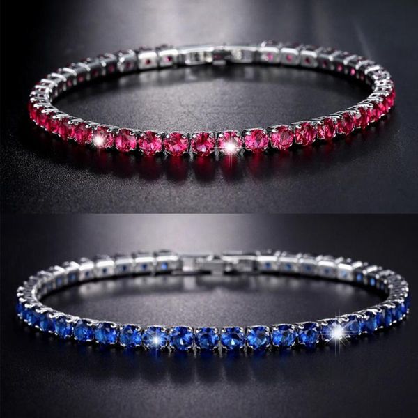 link, chain elegant cubic zirconia tennis bracelet women wedding jewelry purple zircon cz mens bracelets punk silver color pulseras mujer, Black
link, chain elegant cubic zirconia tennis bracelet women wedding jewelry purple zircon cz mens bracelets punk silver color pulseras mujer, Black