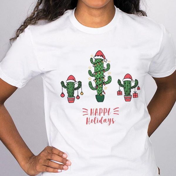 women graphic cactus plant printing short sleeve holiday merry christmas tees clothes print lady female t shirt t-shirt, White
women graphic cactus plant printing short sleeve holiday merry christmas tees clothes print lady female t shirt t-shirt, White