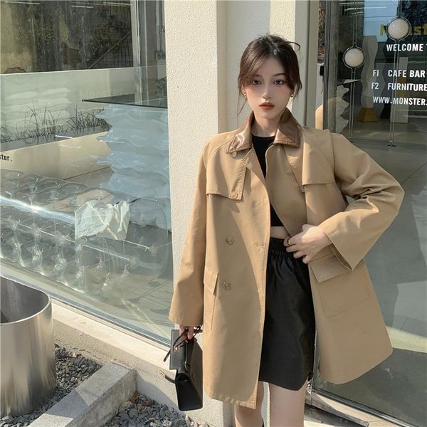 women's trench coats net price level will collect retro chic girl fur collar stitching loose off temperament khaki windbreaker french, Tan;black
women's trench coats net price level will collect retro chic girl fur collar stitching loose off temperament khaki windbreaker french, Tan;black