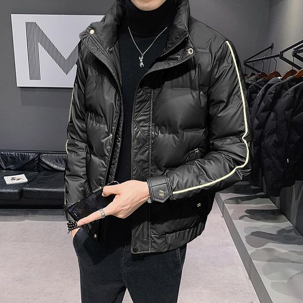 men's down & parkas 2021 winter jacket male fashion parka men white duck stand collar thick warm padded snow coat b346, Black
men's down & parkas 2021 winter jacket male fashion parka men white duck stand collar thick warm padded snow coat b346, Black