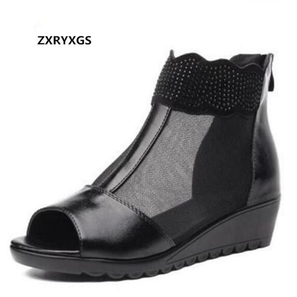 dress shoes 2021 breathable comfort summer mesh genuine leather wedge sandals fish mouth rhinestone fashion women, Black
dress shoes 2021 breathable comfort summer mesh genuine leather wedge sandals fish mouth rhinestone fashion women, Black