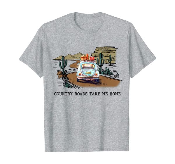 country roads take me home retro funny farmer t-shirt gift t-shirt, White;black
country roads take me home retro funny farmer t-shirt gift t-shirt, White;black