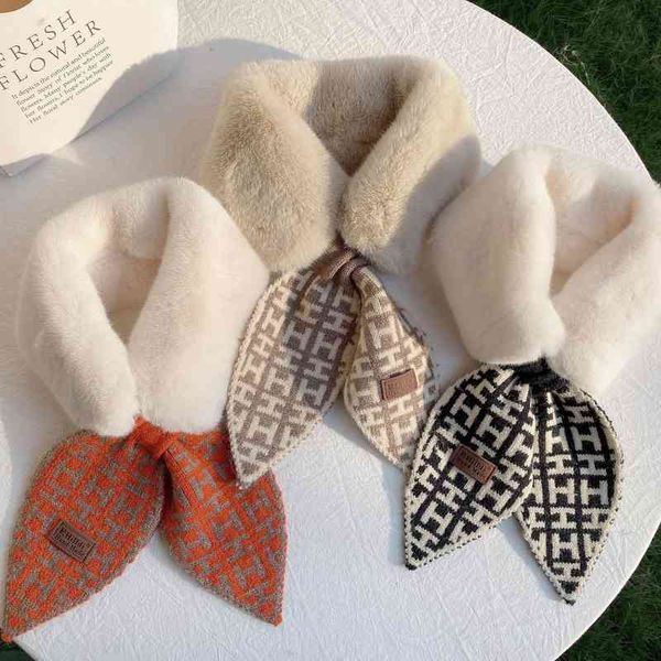fine autumn and winter new soft thick knitted thous lattice versatile warm scarf rex rabbit hair collar fake, Blue;gray
fine autumn and winter new soft thick knitted thous lattice versatile warm scarf rex rabbit hair collar fake, Blue;gray