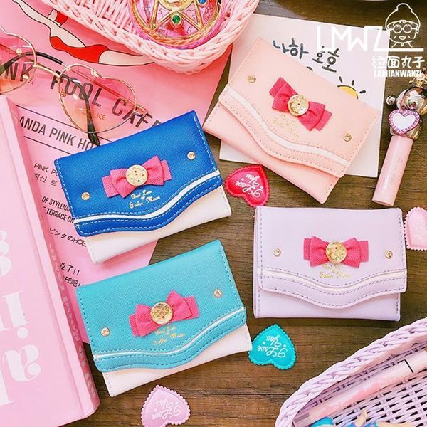 korean women bowknot leather short wallet female small cute purse coin clutch sailor moon organizer bag, Red;black
korean women bowknot leather short wallet female small cute purse coin clutch sailor moon organizer bag, Red;black