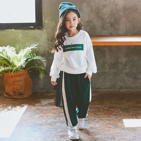 wear spring korean 2021 new letter girls' contrast casual sports pants children's suit, White
wear spring korean 2021 new letter girls' contrast casual sports pants children's suit, White