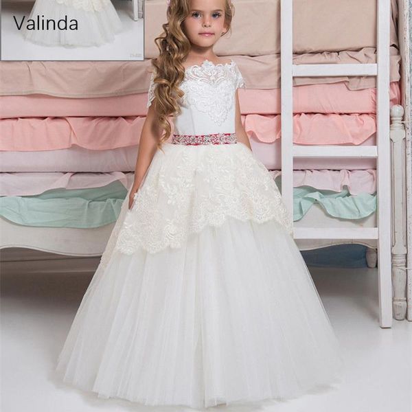 girl's dresses cap sleeves flower girl dress with red belt long formal pageant gowns birthday party, Red;yellow
girl's dresses cap sleeves flower girl dress with red belt long formal pageant gowns birthday party, Red;yellow