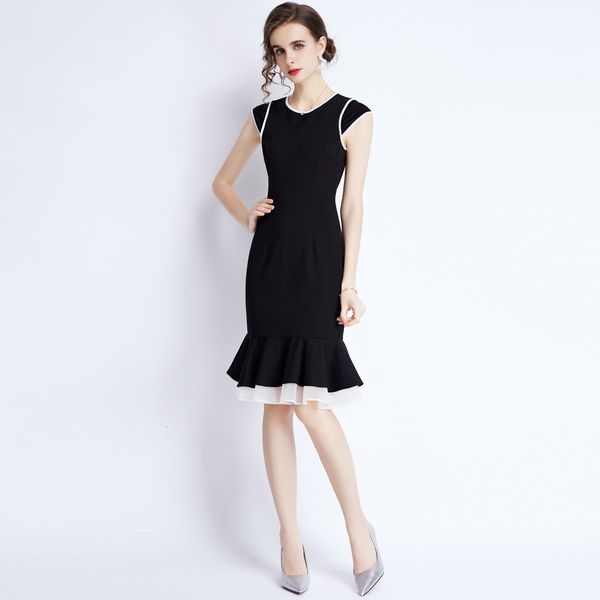 hepburn black small dress roman sleeveless fishtail skirt slim french medium length, Black;gray
hepburn black small dress roman sleeveless fishtail skirt slim french medium length, Black;gray