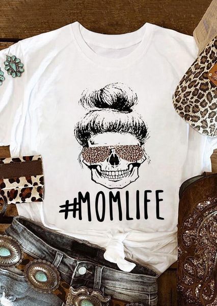 colored mom life leopard skeleton t-shirt gothic art fashion 100% cotton tumblr women grunge funny graphic tee tshirt, White 
colored mom life leopard skeleton t-shirt gothic art fashion 100% cotton tumblr women grunge funny graphic tee tshirt, White