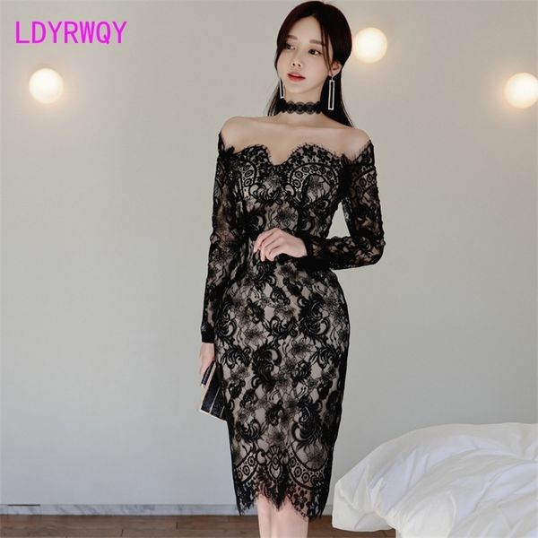 dress female spring dress product celebrity temperament word collar shoulder wipe breast lace 210603, Black;gray
dress female spring dress product celebrity temperament word collar shoulder wipe breast lace 210603, Black;gray