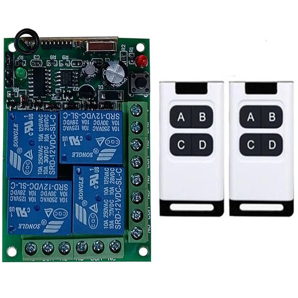 smart home control universal remote dc 12v 24v 4ch relay rf wireless switch 433 mhz controller and receiver garage
smart home control universal remote dc 12v 24v 4ch relay rf wireless switch 433 mhz controller and receiver garage