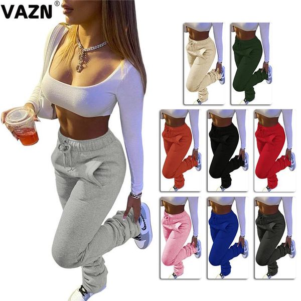 vazn young casual 2021 autumn lady 9 colors solid long pants elasitc mid waist pocktes pants lady sport comfortable, Black;white
vazn young casual 2021 autumn lady 9 colors solid long pants elasitc mid waist pocktes pants lady sport comfortable, Black;white
