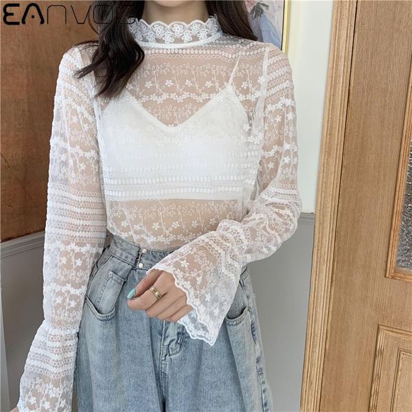 women's blouses & shirts spring summer womens lace flower crochet casual long sleeve female hallow hollow out shirt, White
women's blouses & shirts spring summer womens lace flower crochet casual long sleeve female hallow hollow out shirt, White