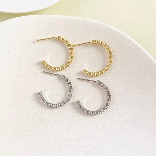 hoop & huggie origin summer bling c shape earring for women textured rhinestone silver color metallic party jewellery, Golden;silver
hoop & huggie origin summer bling c shape earring for women textured rhinestone silver color metallic party jewellery, Golden;silver