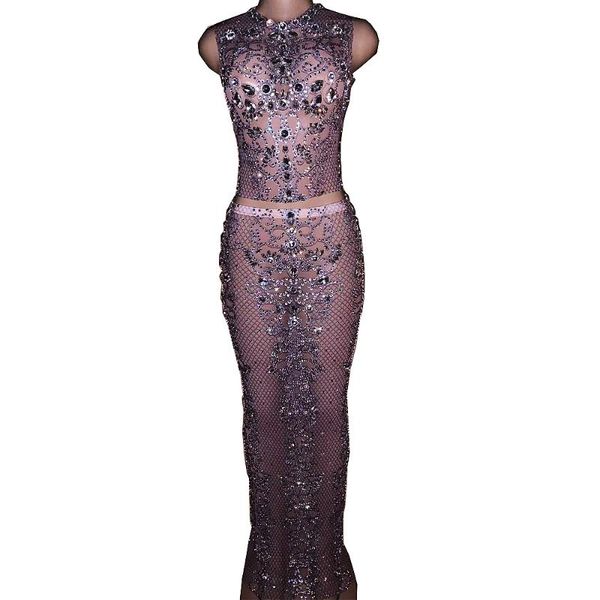 stage wear shiny rhinestone net yarn transparent women sleeveless split long skirt two-piece set nightclub costume evening prom outfit, Black;red
stage wear shiny rhinestone net yarn transparent women sleeveless split long skirt two-piece set nightclub costume evening prom outfit, Black;red