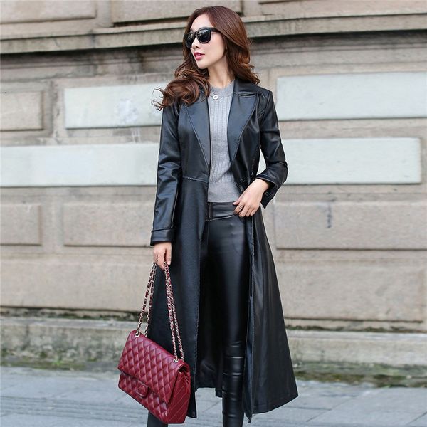 2021 new women quality high pu leather jacket slim long trench coat female black winterjackets jaqueta couro feminina wxf274 29y1
2021 new women quality high pu leather jacket slim long trench coat female black winterjackets jaqueta couro feminina wxf274 29y1