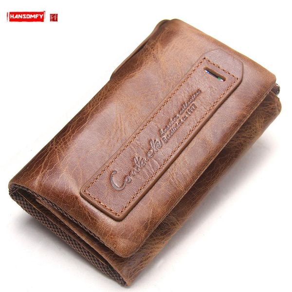wallets men's wallet genuine leather fashion key bag multi-function three fold coin purses male short cow men zipper, Red;black
wallets men's wallet genuine leather fashion key bag multi-function three fold coin purses male short cow men zipper, Red;black