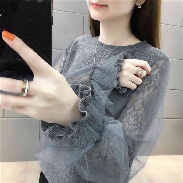 woman mesh lace stitching knitwear women sweater short womens femme chandails pull hiver, White;black
woman mesh lace stitching knitwear women sweater short womens femme chandails pull hiver, White;black