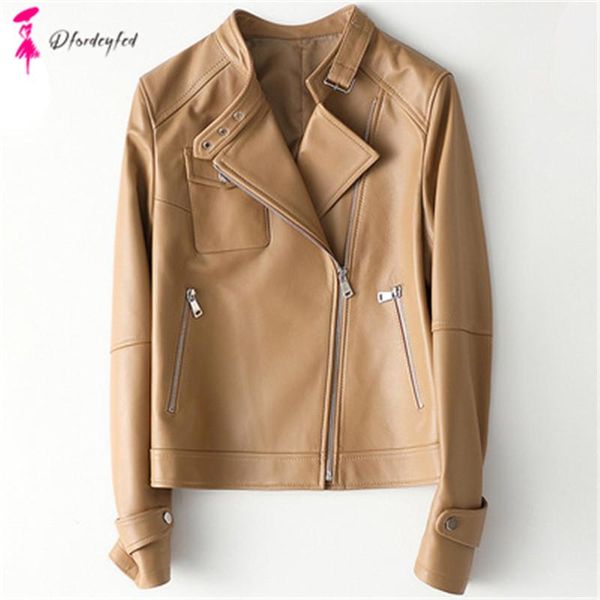 women's leather & faux 2021 jacket spring sheep skin slim short motorcycle suit t231, Black
women's leather & faux 2021 jacket spring sheep skin slim short motorcycle suit t231, Black