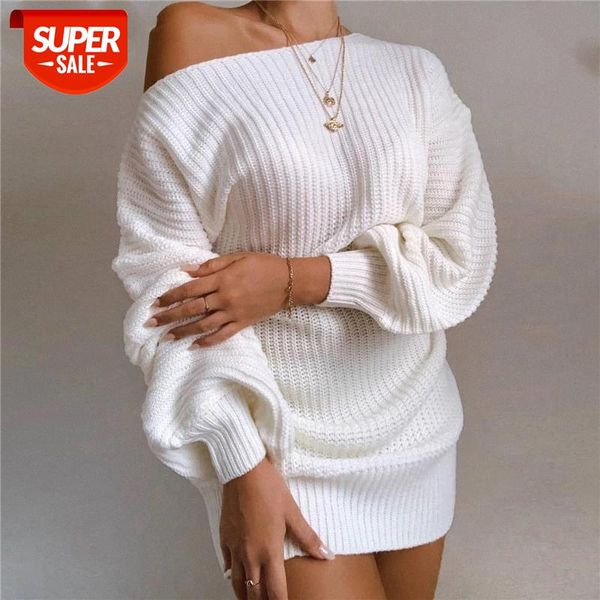 hirigin fall winter off shoulder sweaters women dress solid color long lantern sleeve loose knitted mini pencil dress elegant #0t1z, Black;gray
hirigin fall winter off shoulder sweaters women dress solid color long lantern sleeve loose knitted mini pencil dress elegant #0t1z, Black;gray