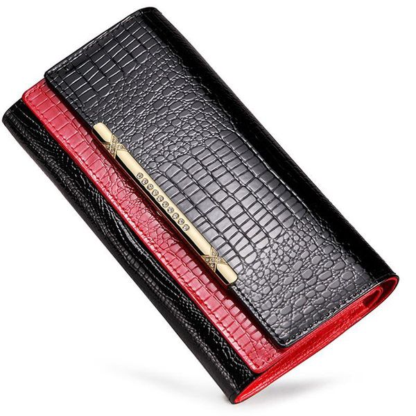 wallets women's genuine leather alligator cowhide bag female crocodile small evening clutch hand wallet purse, Red;black
wallets women's genuine leather alligator cowhide bag female crocodile small evening clutch hand wallet purse, Red;black