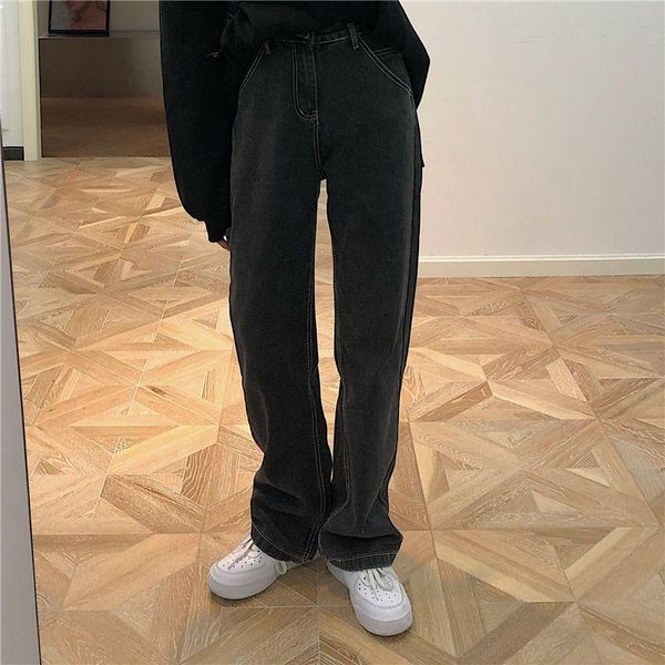 women's jeans fall-winter for women 2021 korean version retro high-waist straight-leg pants casual loose wide-leg trousers grunge, Blue
women's jeans fall-winter for women 2021 korean version retro high-waist straight-leg pants casual loose wide-leg trousers grunge, Blue