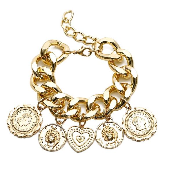 charm bracelets big bracket punk chain coins retro jewelry personality relief portrait geometric hip hop, Golden;silver
charm bracelets big bracket punk chain coins retro jewelry personality relief portrait geometric hip hop, Golden;silver
