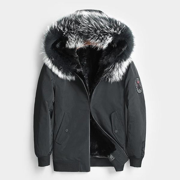 men's leather & faux real fur coat men mink raccoon collar parka mens clothing 2021 korean baseball jacket casaco 8807 yy1036, Black
men's leather & faux real fur coat men mink raccoon collar parka mens clothing 2021 korean baseball jacket casaco 8807 yy1036, Black
