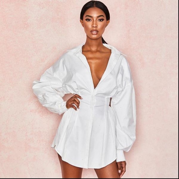 women shirt long lantern sleeve solid color deep v neck office lady shirt 2021 new fashion spring autumn casual streetwear, White
women shirt long lantern sleeve solid color deep v neck office lady shirt 2021 new fashion spring autumn casual streetwear, White