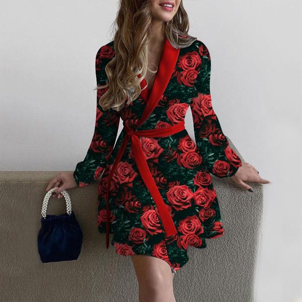 casual dresses vintage floral print elegant dress woman office lady waist bandage v neck long sleeve cardigan mini 40#, Black;gray
casual dresses vintage floral print elegant dress woman office lady waist bandage v neck long sleeve cardigan mini 40#, Black;gray