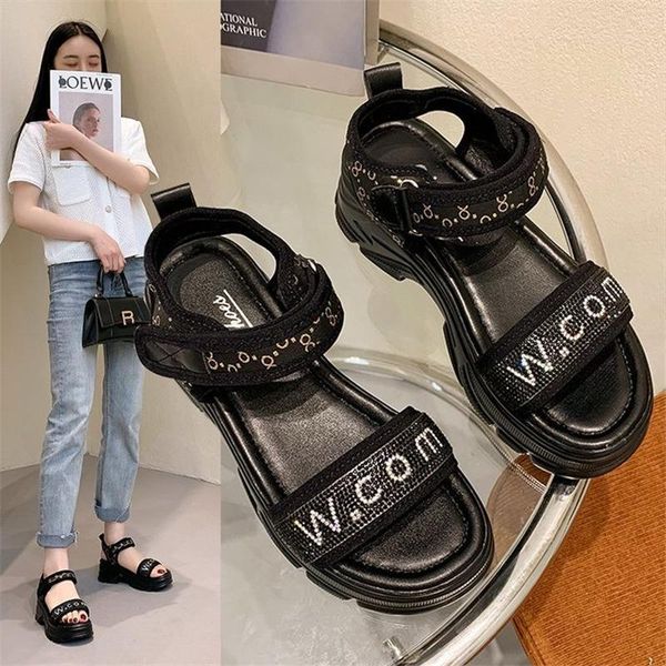 sandals women's shoes ins tide sports 2021 summer korean fashion letter thick bottom platform casual, Black
sandals women's shoes ins tide sports 2021 summer korean fashion letter thick bottom platform casual, Black