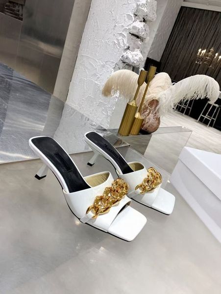 luxury 2021 women's square chain slippers 2021 leather espadrilles slides flat heel designer fashion non slip large size 35-42, Black
luxury 2021 women's square chain slippers 2021 leather espadrilles slides flat heel designer fashion non slip large size 35-42, Black