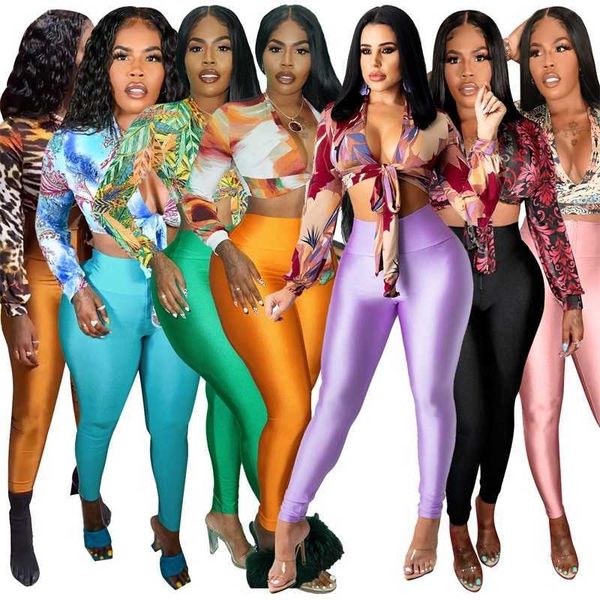 women 2 two piece pants set lace up printed long sleeve shirt high waist leggings lady matching suits plus size autumn clothing, Gray
women 2 two piece pants set lace up printed long sleeve shirt high waist leggings lady matching suits plus size autumn clothing, Gray