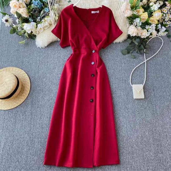 women's v-collar korean high waist thin retro a-line casual dress lady short sleeve solid color elegant vestidos j931 210527, Black;gray
women's v-collar korean high waist thin retro a-line casual dress lady short sleeve solid color elegant vestidos j931 210527, Black;gray